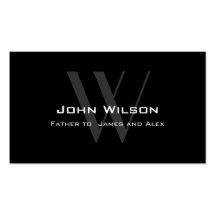 Modern Black Grey Daddy Calling Card Business Card