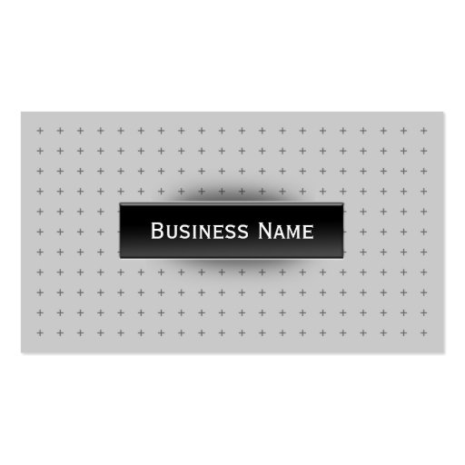 Modern Black Label Cross Grid Business Card (front side)