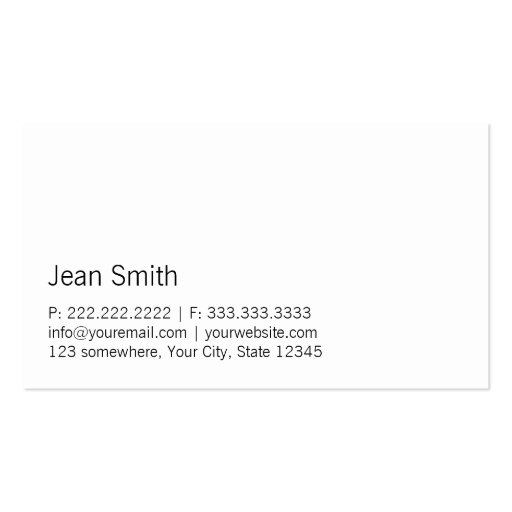 Modern Black Label Proofreading Business Card (back side)