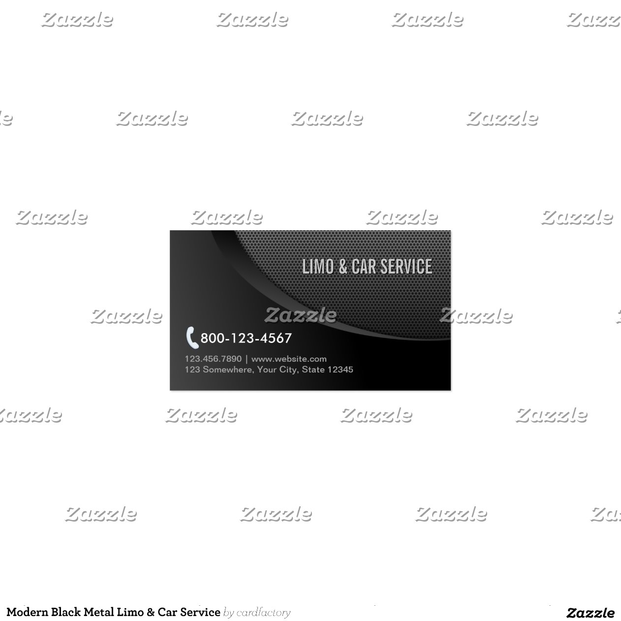 Modern Black Metal Limo u0026 Car Service Double-Sided ...