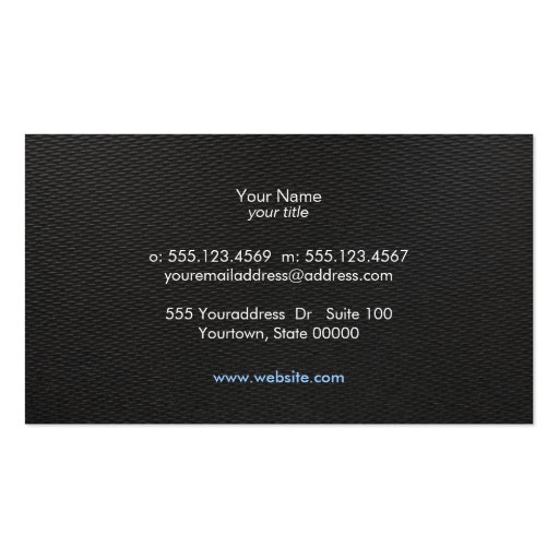 Modern Black Plain  & Simple Elegant Professional Business Cards (back side)