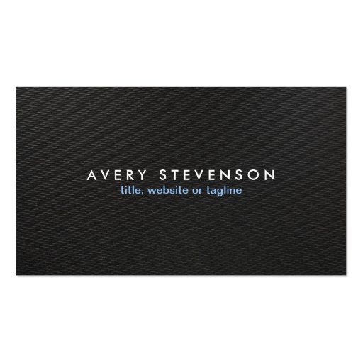 Modern Black Plain  & Simple Elegant Professional Business Cards (front side)