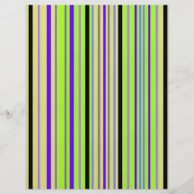 Modern black purple and light green stripes flyer