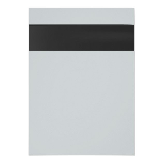 Modern Black Ribbon Silver Law School Graduation 5x7 Paper Invitation Card