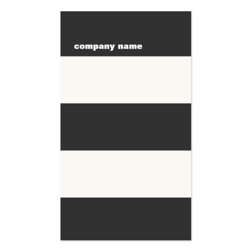 Modern Black White and Red Striped Business Card