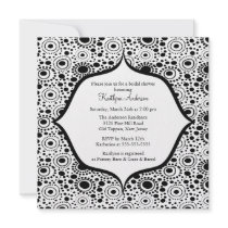 Modern Black & White Bridal Shower Invitation by celebrateitinvites Modern Black & White Bridal Shower Invitation