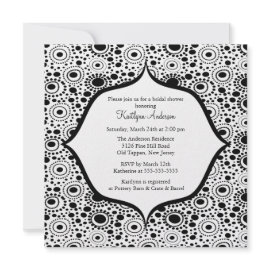 Modern Black & White Bridal Shower Invitation invitation