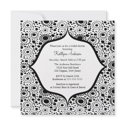 Modern Black & White Bridal Shower Invitation (10-pack)