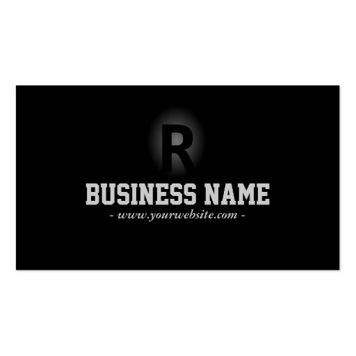 Modern Black & White Monogram Business Card