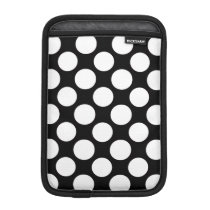 Modern Black White Polka Dots Pattern iPad Mini Sleeves at  Zazzle