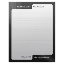 Modern Block Black and White Professional Custom Letterhead