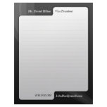 Modern Block Black and White Professional Custom Letterhead