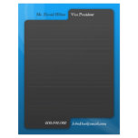 Modern Block Blue Professional letterhead