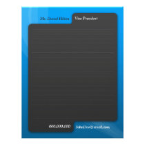 Modern Block Blue Professional letterhead letterhead