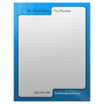 Modern Block Blue &amp; White Professional Personalized Letterhead