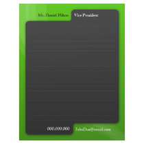 Modern Block Green and Black Professional Letterhead Design