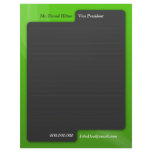 Modern Block Green and Black Professional Letterhead Design