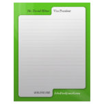 Modern Block Green &amp; White Professional Customized Letterhead