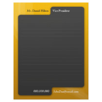 Modern Block Orange and Black Professional Custom Letterhead