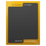 Modern Block Orange and Black Professional Custom Letterhead