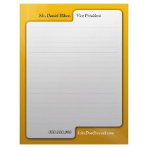 Modern Block Orange & White Professional Letterhead Template