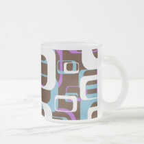 Modern Block Pattern With Brown and Purple Coffee Mug