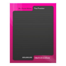 Modern Block Pink and Black Professional letterhead