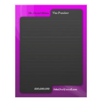 Modern Block Purple and Black Professional letterhead