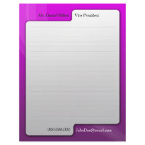Modern Block Purple & White Professional Customized Letterhead