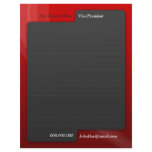Modern Block Red and Black Professional Personalized Letterhead