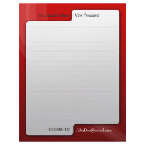 Modern Block Red & White Professional Letterhead