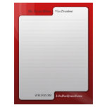 Modern Block Red &amp; White Professional Letterhead