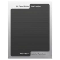 Modern Block White and Black Professional Personalized Letterhead