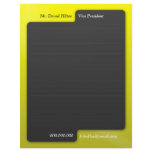 Modern Block Yellow and Black Professional Letterhead