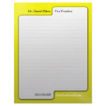 Modern Block Yellow & White Professional Customized Letterhead