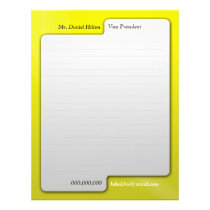 Modern Block Yellow & White Professional letterhead