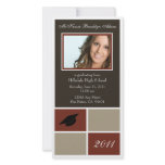 Modern Blocks Graduation Announcement (rust) Custom Photo Card