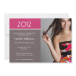 Modern Blocks Graduation Invitation - fuschia