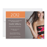 Modern Blocks Graduation Invitation - orange