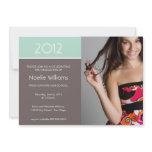 Modern Blocks Graduation Invitation - turquoise
