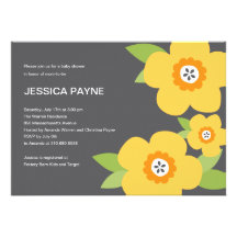 Modern Blooms Baby Shower Invitation