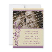 Modern Blossom Save The Date 4.25 x 5.5 Invitation by twoheartsshoppe Modern Blossom Save The Date 4.25 x 5.5 Invitation