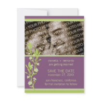 Modern Blossom Save The Date 4.25 x 5.5 Invitation by twoheartsshoppe Modern Blossom Save The Date 4.25 x 5.5 Invitation