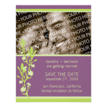 Modern Blossom Save The Date 4.25 x 5.5 Invitation