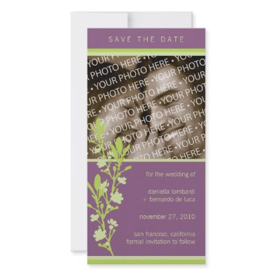 Modern Blossom Save The Date Photo Card