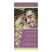 Modern Blossom Save The Date Photo Card