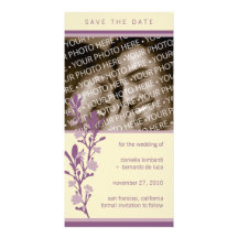 Modern Blossom Save The Date Photo Card