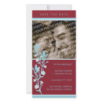 Modern Blossom Save The Date Photo Card photo cards