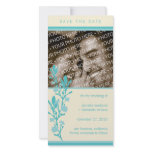 Modern Blossom Save The Date Photo Card