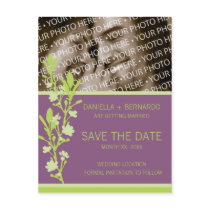 Modern Blossom Save The Date Postcard by twoheartsshoppe Modern Blossom Save The Date Postcard